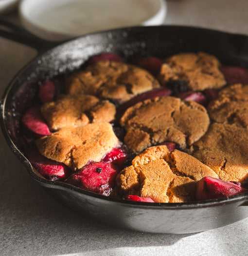 Pear Blackberry Skillet Cobbler