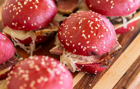 Red brioche bun pastrami sliders x12 image 0