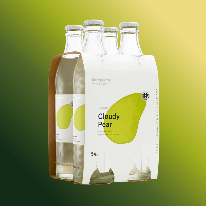 Cloudy Pear & Cinnamon Lo-Cal Soda 300ml x4 image 0