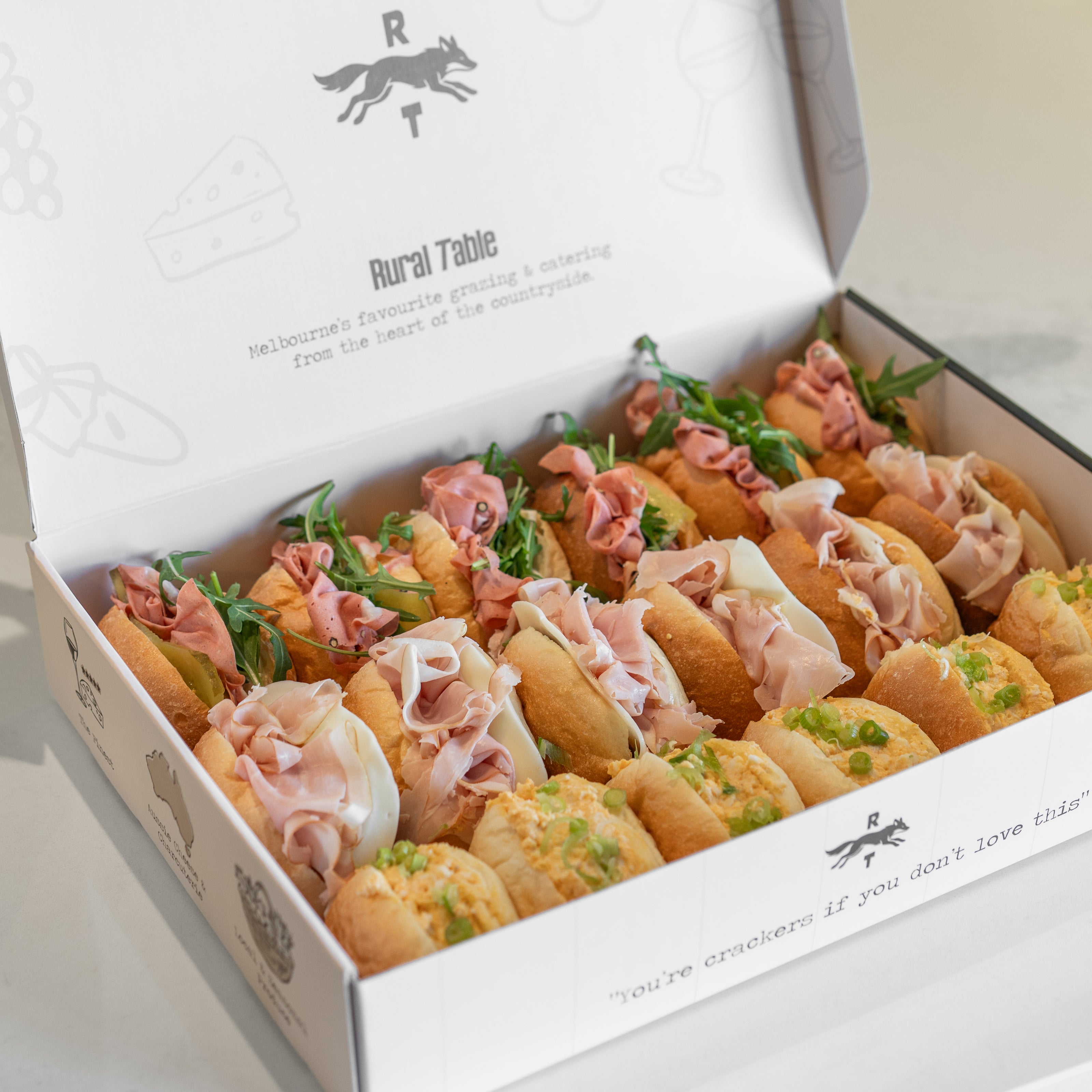 Brioche bund with fillings, ural table box
